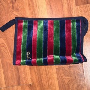 NWOT Authentic Roberta di Camerino Velvet Stripe Pouch